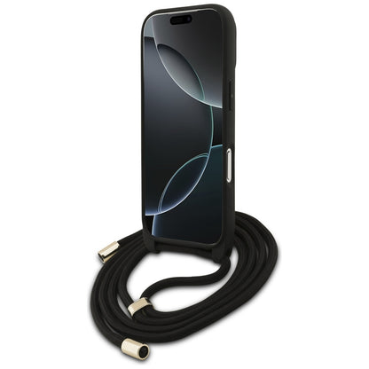 Futrola za Apple iPhone 17 Pro, Guess, Crossbody Cord 4G Big Log, Braon