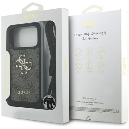 Futrola za Apple iPhone 17 Pro, Guess, Crossbody Cord 4G Big Log, Braon