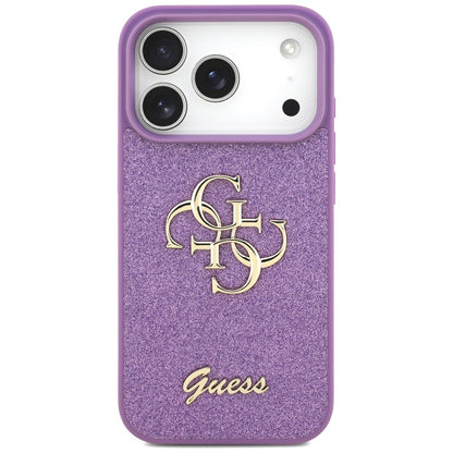 Futrola za Apple iPhone 17 Pro, Guess, Fixed Glitter Big 4G, Ljubičasta