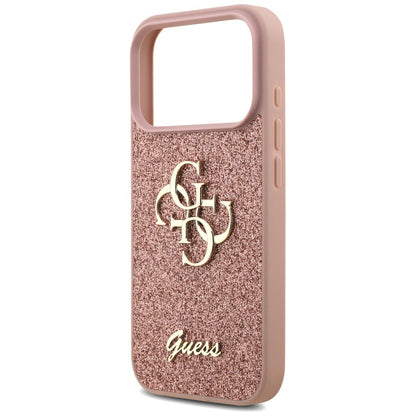 Futrola za Apple iPhone 17 Pro, Guess, Fixed Glitter Big 4G, Roze