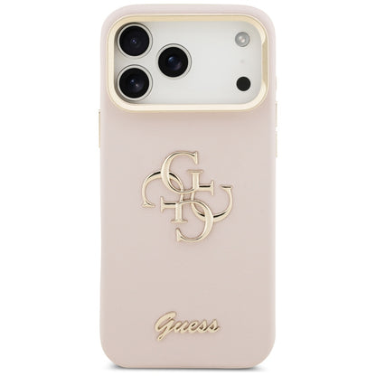 Futrola za Apple iPhone 17 Pro, Guess, Grained Big 4G Stand Camera, Roze