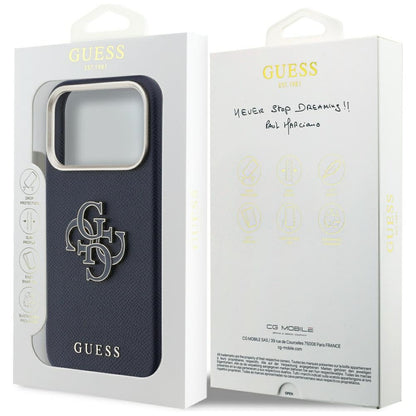 Futrola za Apple iPhone 17 Pro, Guess, Resin Logo, Plava