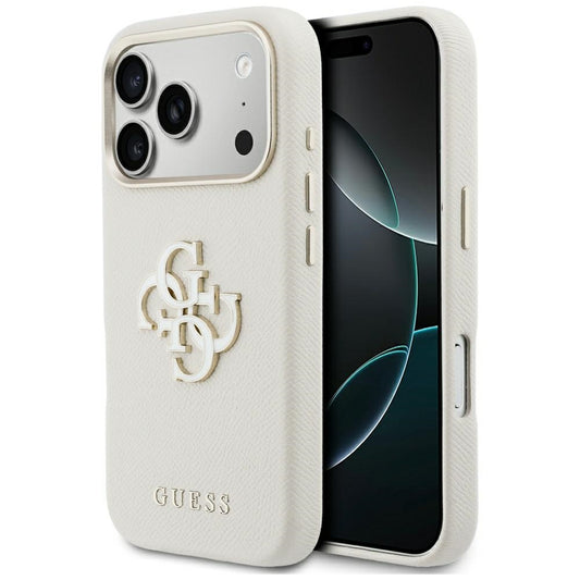 Futrola za Apple iPhone 17 Pro, Guess, Resin Logo, Bež