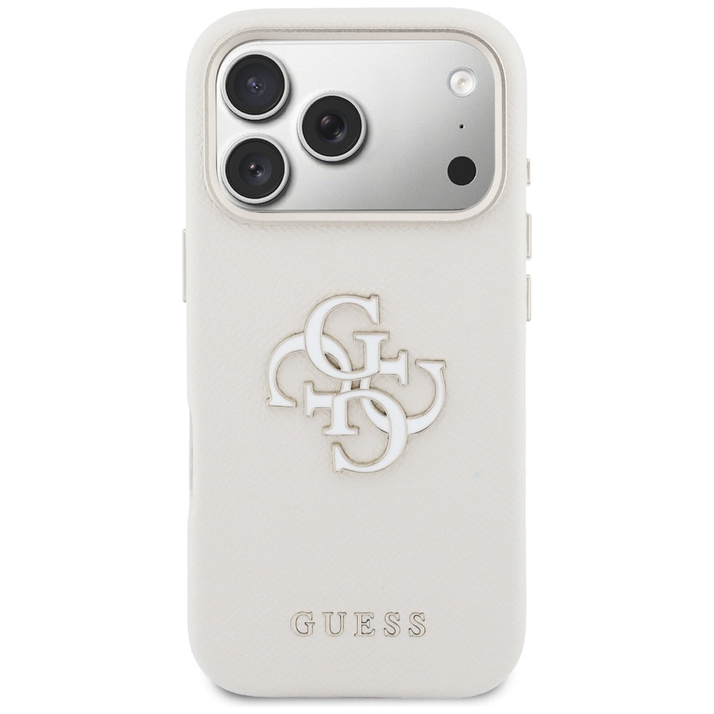 Futrola za Apple iPhone 17 Pro, Guess, Resin Logo, Bež