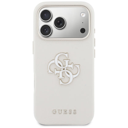 Futrola za Apple iPhone 17 Pro, Guess, Resin Logo, Bež