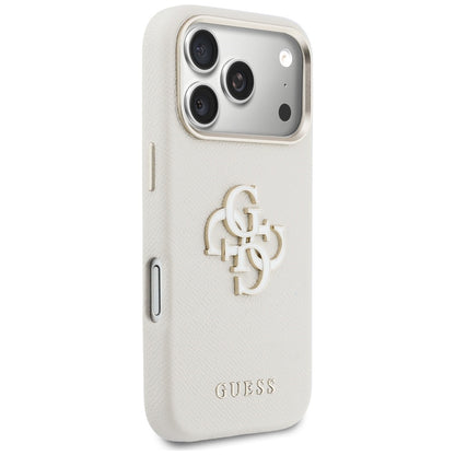 Futrola za Apple iPhone 17 Pro, Guess, Resin Logo, Bež
