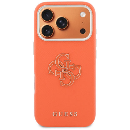 Futrola za Apple iPhone 17 Pro, Guess, Resin Logo, Narandžasta