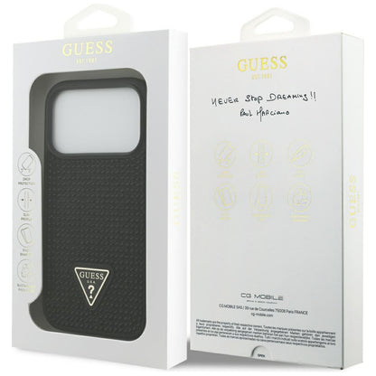 Futrola za Apple iPhone 17 Pro, Guess, Rhinestone Triangle Logo, Crna