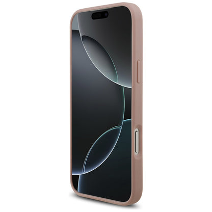 Futrola za Apple iPhone 17 Pro, Guess, Rhinestone Triangle Logo, Roze