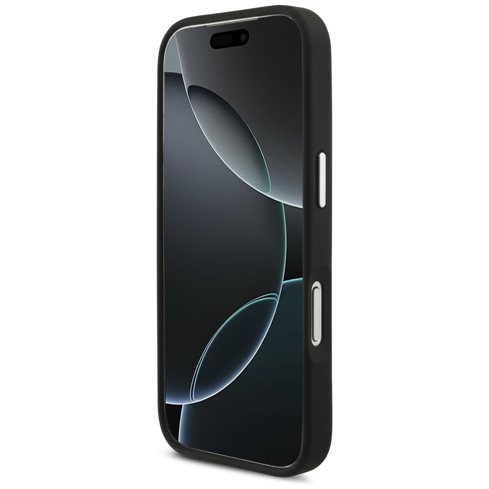Futrola za Apple iPhone 17 Pro, Karl Lagerfeld, Grained Karl & Choupette's Heads Pins and Logo, Crna