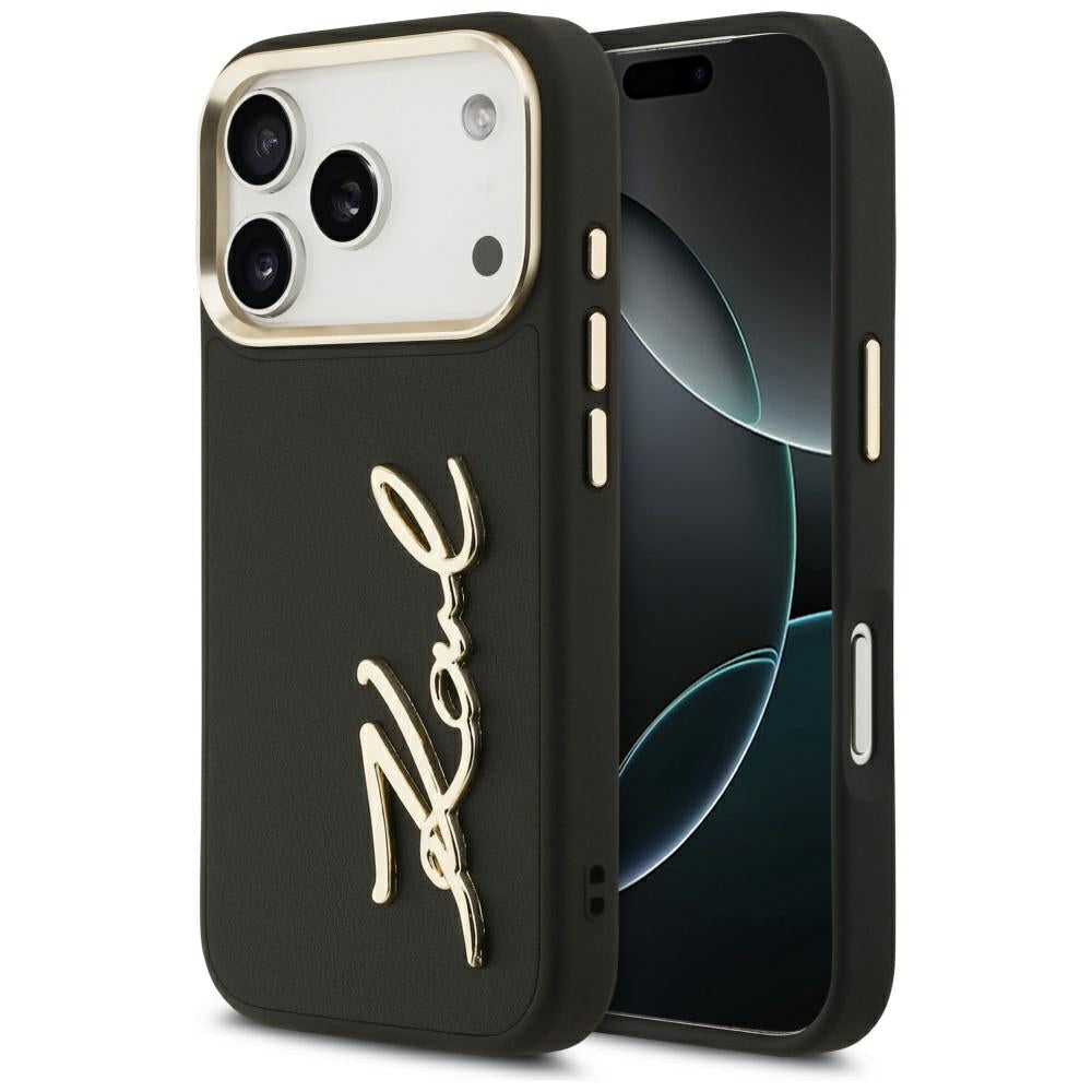 Futrola za Apple iPhone 17 Pro, Karl Lagerfeld, Script Logo, Crna