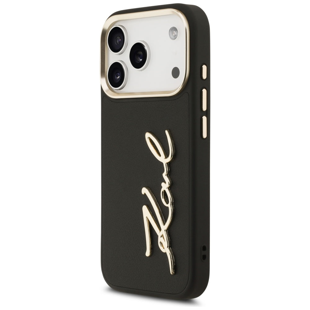 Futrola za Apple iPhone 17 Pro, Karl Lagerfeld, Script Logo, Crna