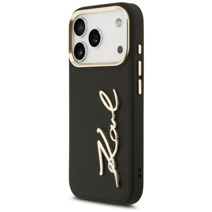 Futrola za Apple iPhone 17 Pro, Karl Lagerfeld, Script Logo, Crna