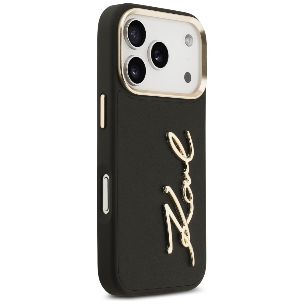 Futrola za Apple iPhone 17 Pro, Karl Lagerfeld, Script Logo, Crna