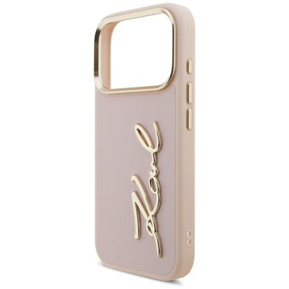 Futrola za Apple iPhone 17 Pro, Karl Lagerfeld, Script Logo, Roze