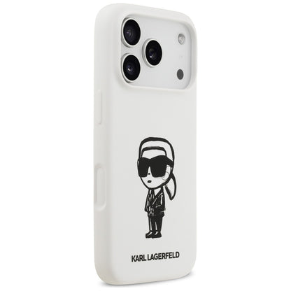 Futrola za Apple iPhone 17 Pro, Karl Lagerfeld, Sketch and Logo Karl, Bela