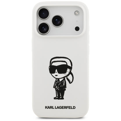Futrola za Apple iPhone 17 Pro, Karl Lagerfeld, Sketch and Logo Karl, Bela