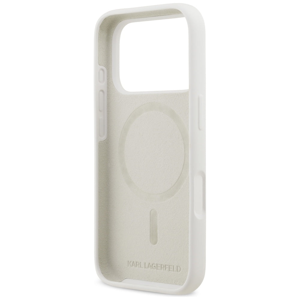 Futrola za Apple iPhone 17 Pro, Karl Lagerfeld, Sketch and Logo Karl, Bela