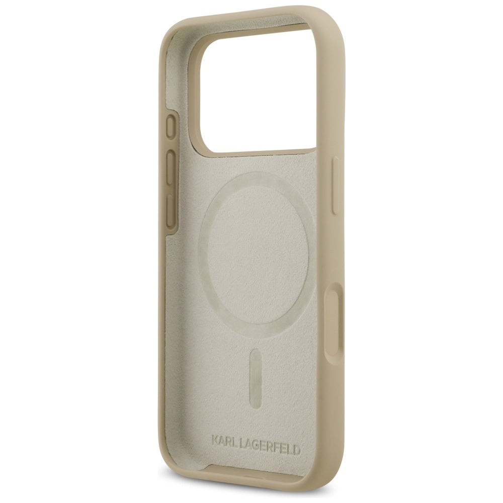 Futrola za Apple iPhone 17 Pro, Karl Lagerfeld, Sketch and Logo Karl, Braon