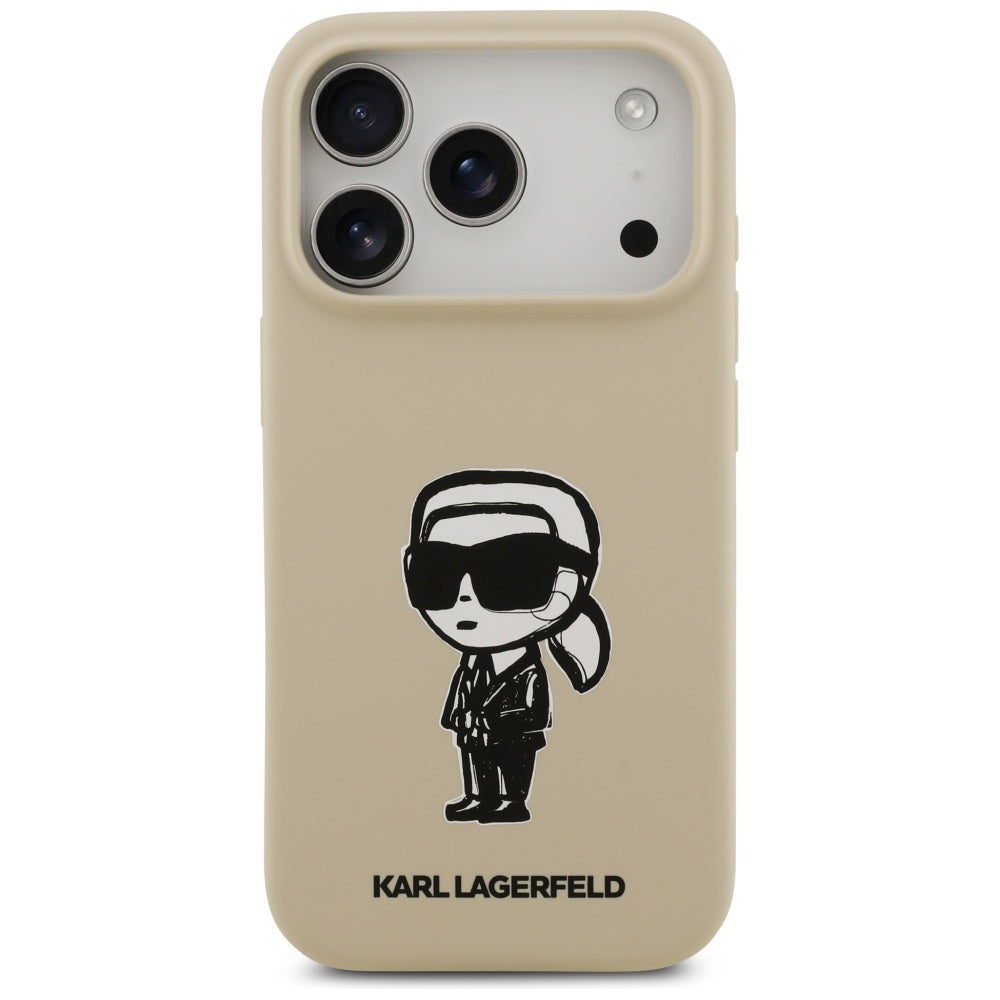 Futrola za Apple iPhone 17 Pro, Karl Lagerfeld, Sketch and Logo Karl, Braon
