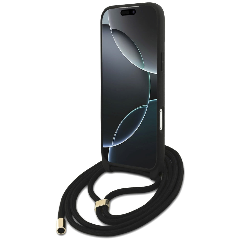 Futrola za Apple iPhone 17 Pro Max, Guess, 4G CBDY Big Logo with Cord Strap, Braon