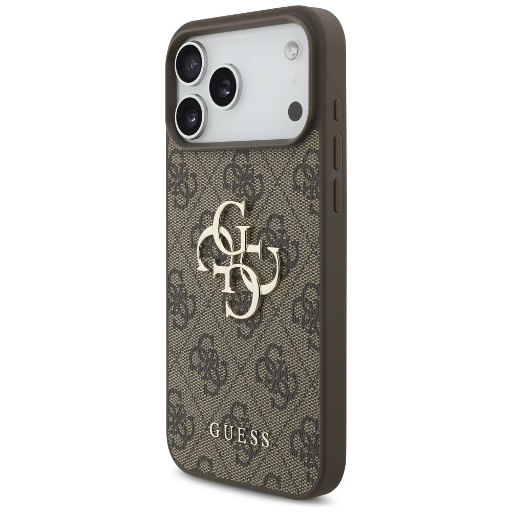 Futrola za Apple iPhone 17 Pro Max, Guess, 4G Classic Logo with Pearl Strap, Braon