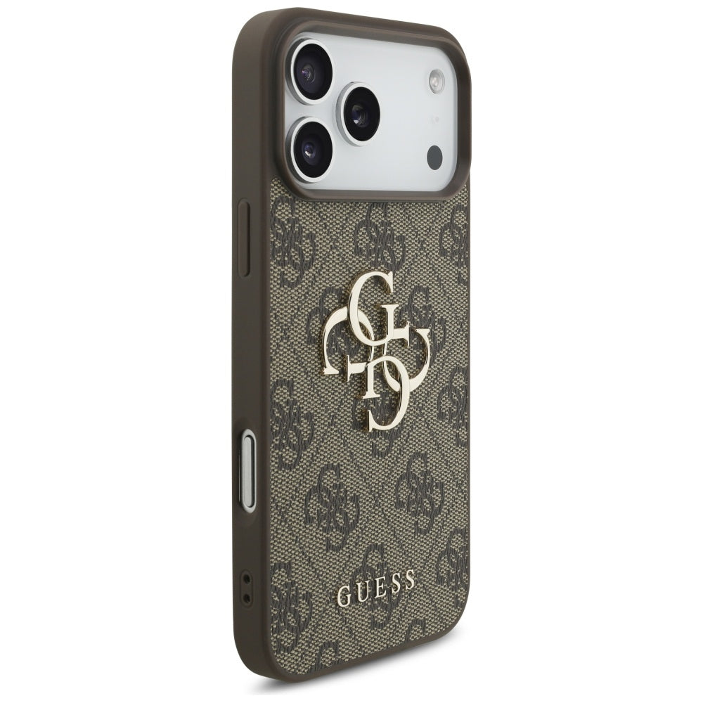 Futrola za Apple iPhone 17 Pro Max, Guess, 4G Classic Logo with Pearl Strap, Braon