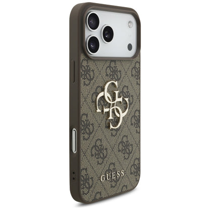 Futrola za Apple iPhone 17 Pro Max, Guess, 4G Classic Logo with Pearl Strap, Braon