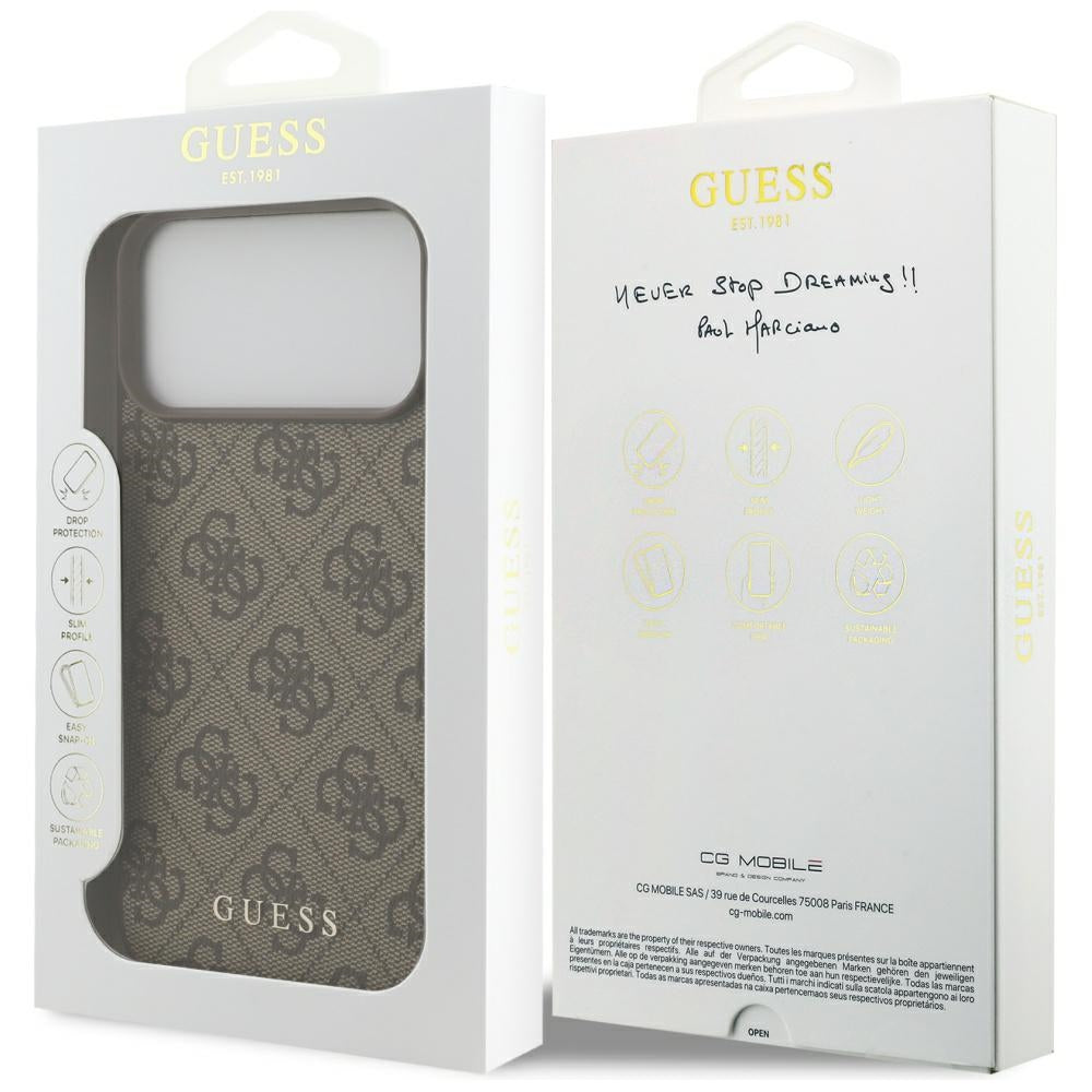 Futrola za Apple iPhone 17 Pro Max, Guess, 4G Classic, Braon
