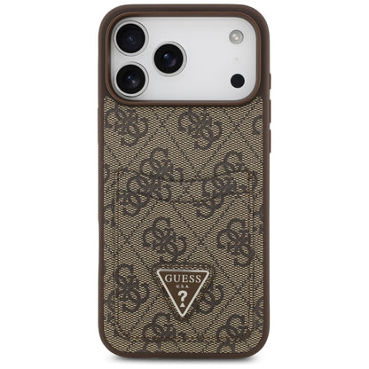 Futrola za Apple iPhone 17 Pro Max, Guess, 4G Double Card Triangle, Braon