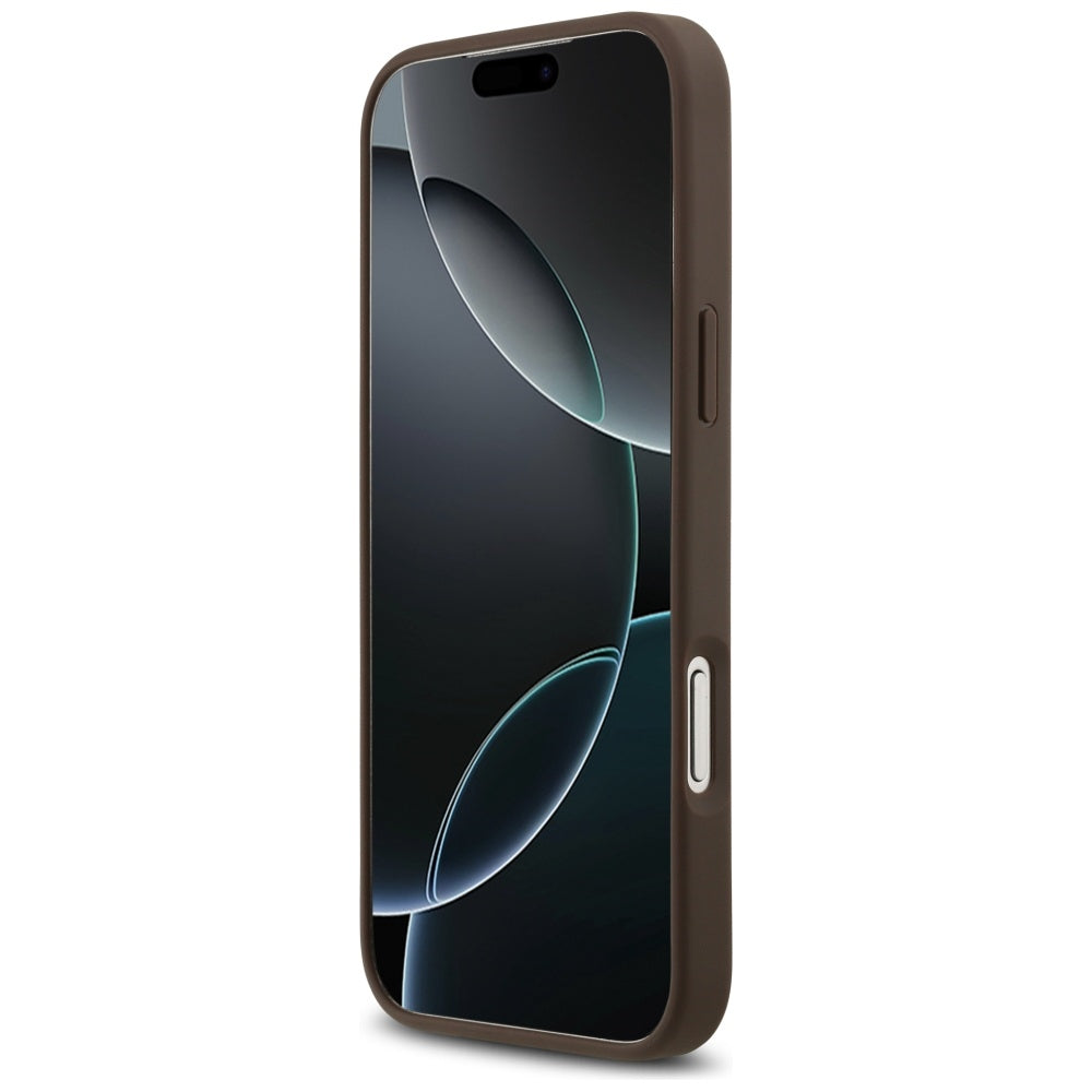 Futrola za Apple iPhone 17 Pro Max, Guess, 4G Double Card Triangle, Braon
