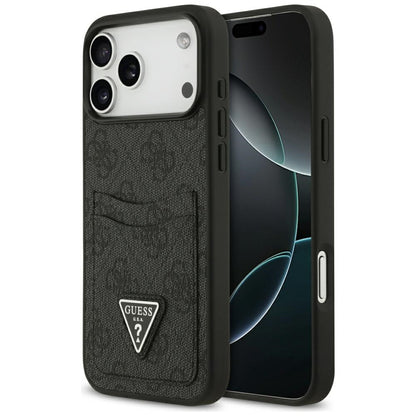 Futrola za Apple iPhone 17 Pro Max, Guess, 4G Double Card Triangle, Crna
