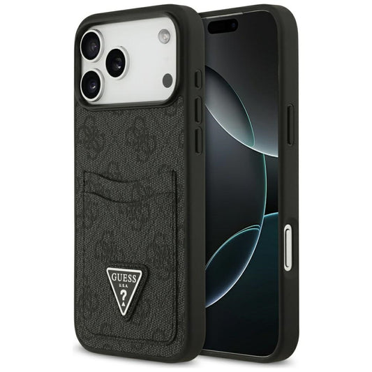 Futrola za Apple iPhone 17 Pro Max, Guess, 4G Double Card Triangle, Crna