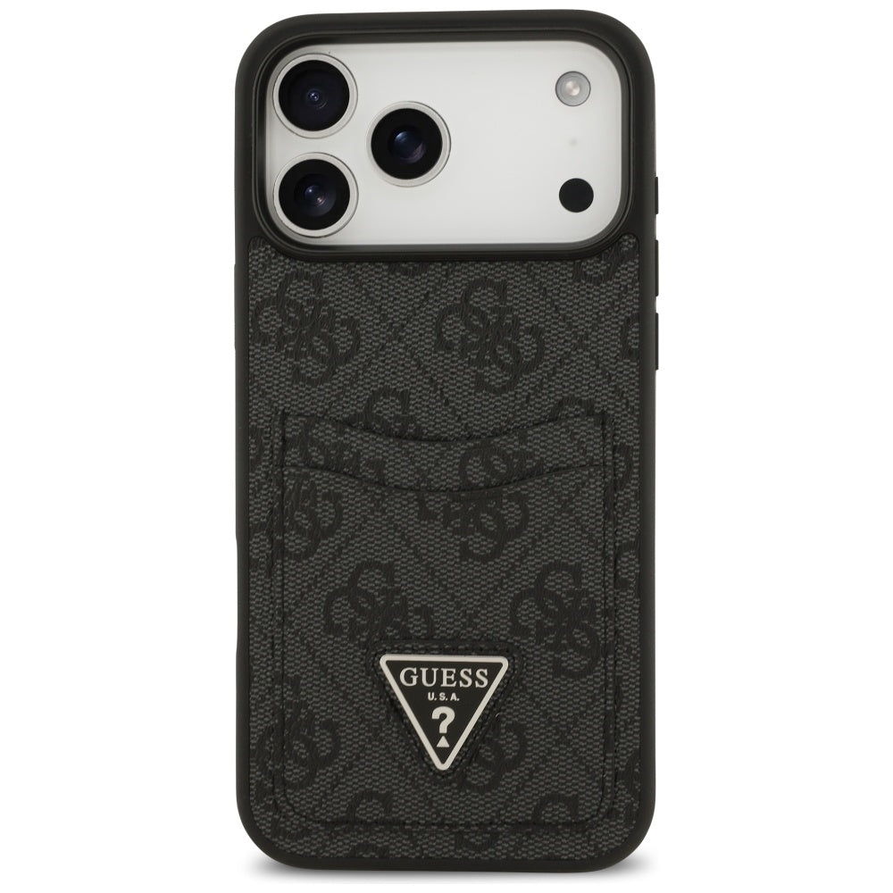 Futrola za Apple iPhone 17 Pro Max, Guess, 4G Double Card Triangle, Crna