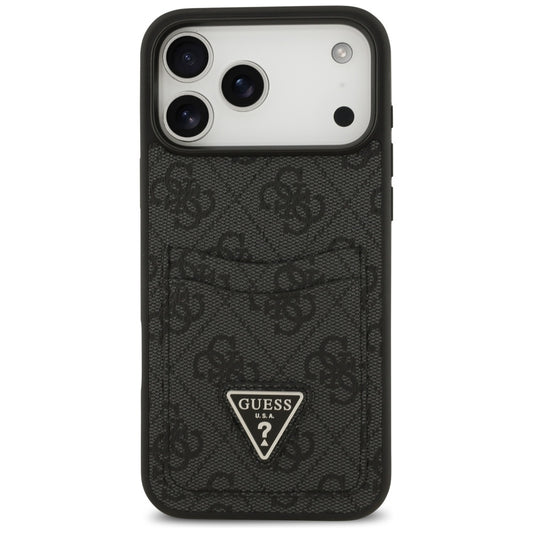 Futrola za Apple iPhone 17 Pro Max, Guess, 4G Double Card Triangle, Crna