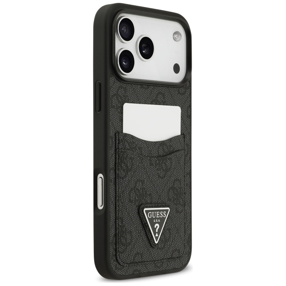 Futrola za Apple iPhone 17 Pro Max, Guess, 4G Double Card Triangle, Crna
