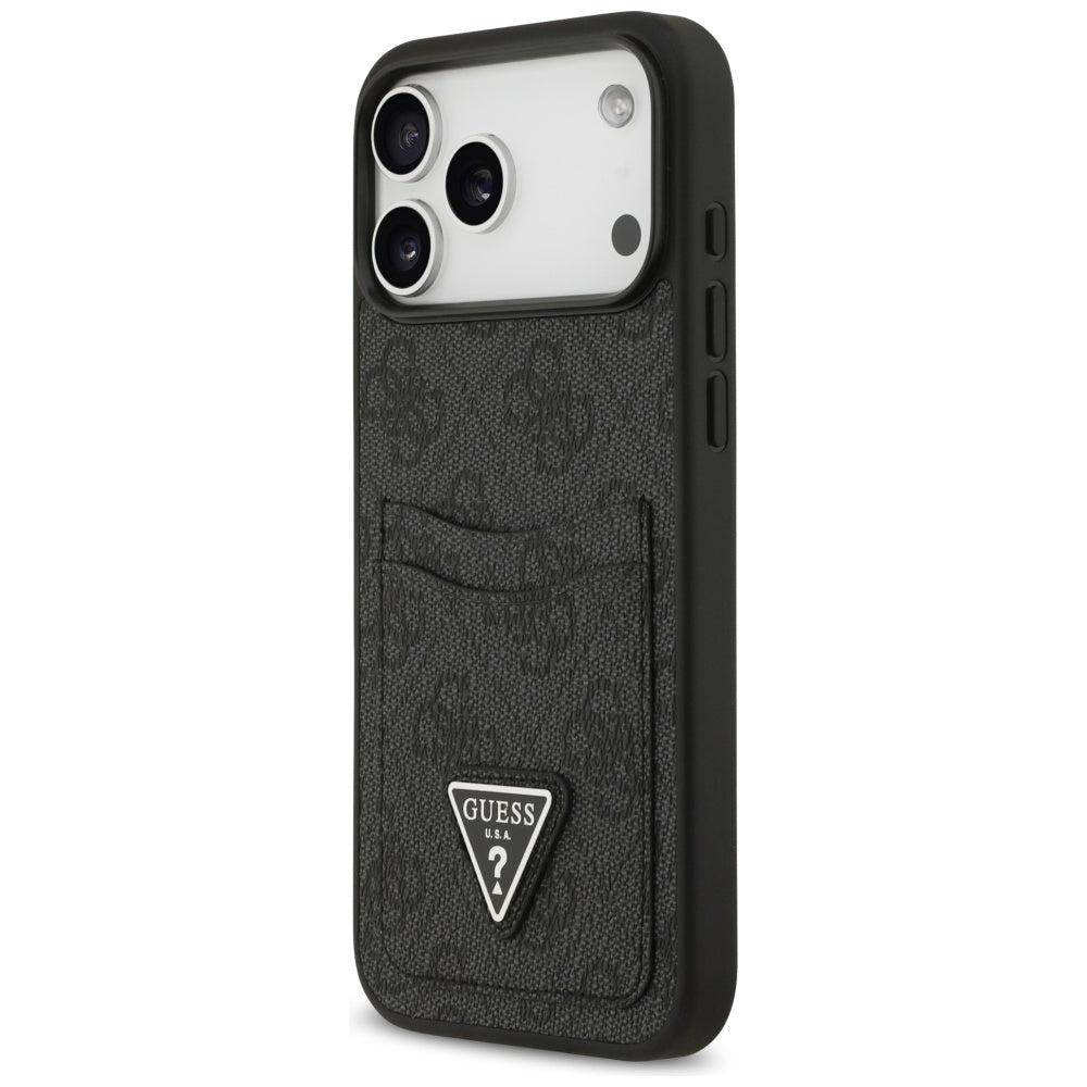 Futrola za Apple iPhone 17 Pro Max, Guess, 4G Double Card Triangle, Crna