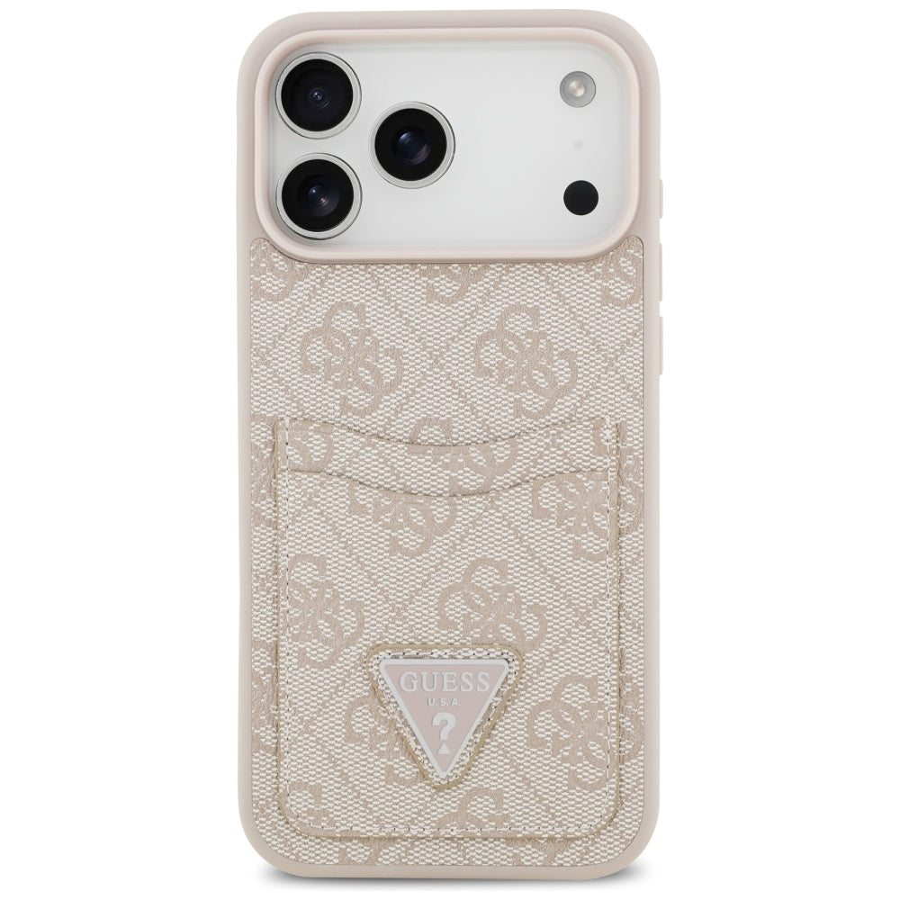 Futrola za Apple iPhone 17 Pro Max, Guess, 4G Double Card Triangle, Roze