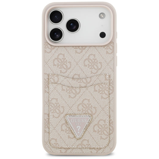 Futrola za Apple iPhone 17 Pro Max, Guess, 4G Double Card Triangle, Roze