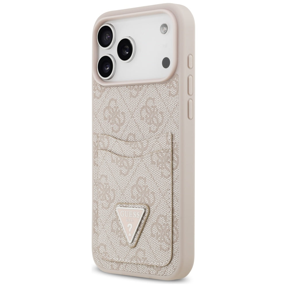 Futrola za Apple iPhone 17 Pro Max, Guess, 4G Double Card Triangle, Roze