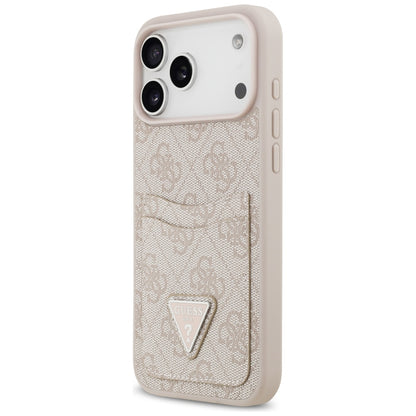 Futrola za Apple iPhone 17 Pro Max, Guess, 4G Double Card Triangle, Roze