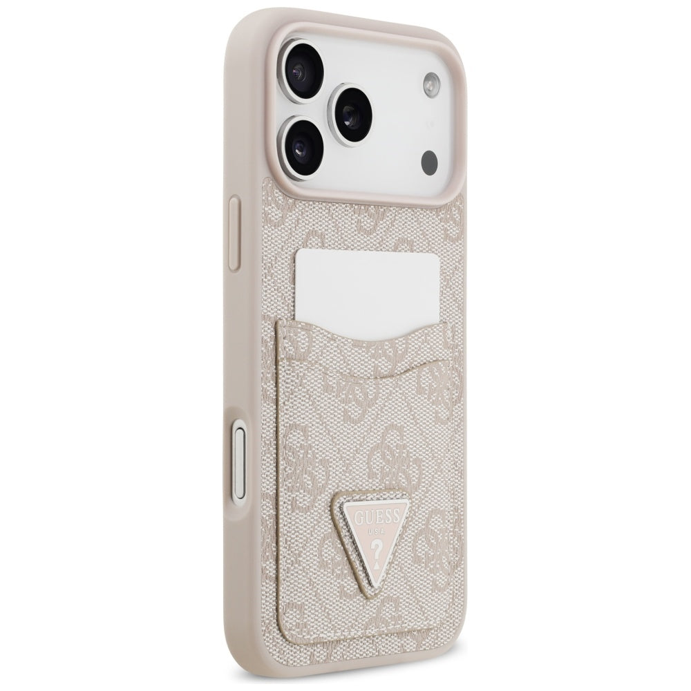 Futrola za Apple iPhone 17 Pro Max, Guess, 4G Double Card Triangle, Roze