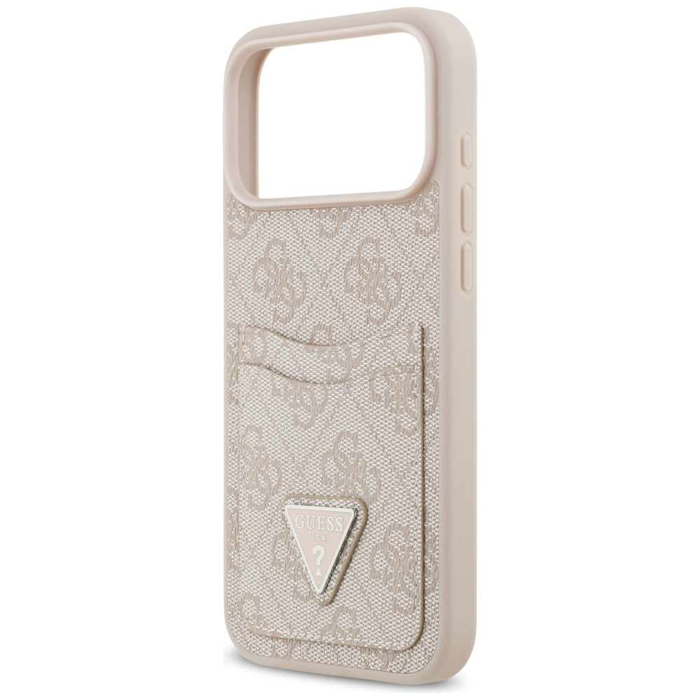 Futrola za Apple iPhone 17 Pro Max, Guess, 4G Double Card Triangle, Roze