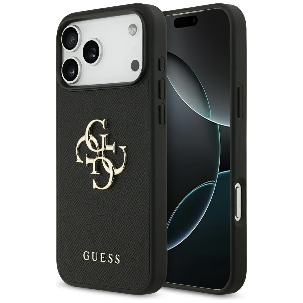 Futrola za Apple iPhone 17 Pro Max, Guess, 4G Grained Big and Classic Logo, Crna