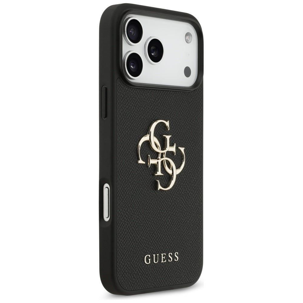 Futrola za Apple iPhone 17 Pro Max, Guess, 4G Grained Big and Classic Logo, Crna