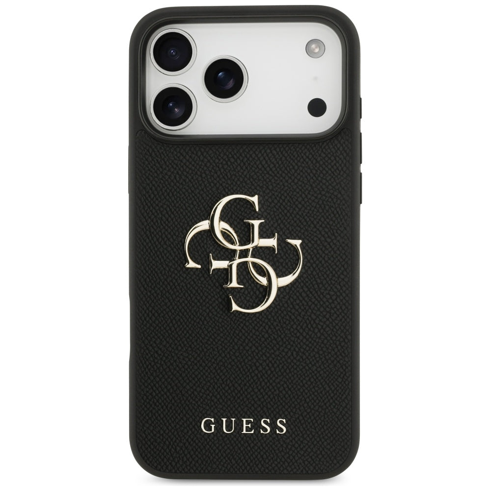 Futrola za Apple iPhone 17 Pro Max, Guess, 4G Grained Big and Classic Logo, Crna