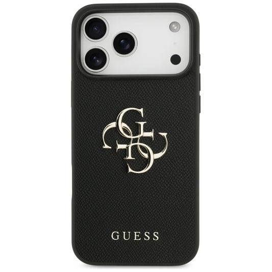 Futrola za Apple iPhone 17 Pro Max, Guess, 4G Grained Big and Classic Logo, Crna