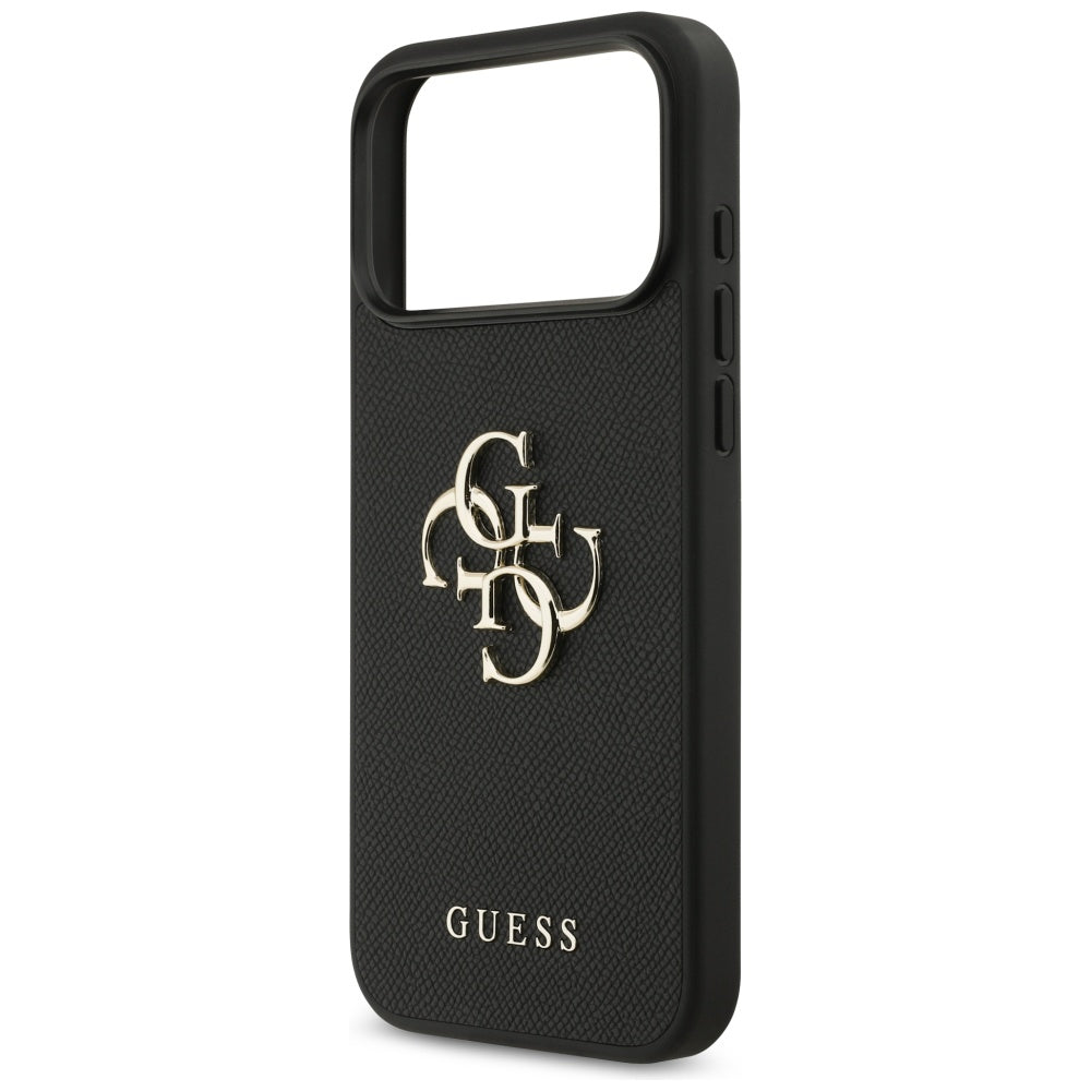 Futrola za Apple iPhone 17 Pro Max, Guess, 4G Grained Big and Classic Logo, Crna