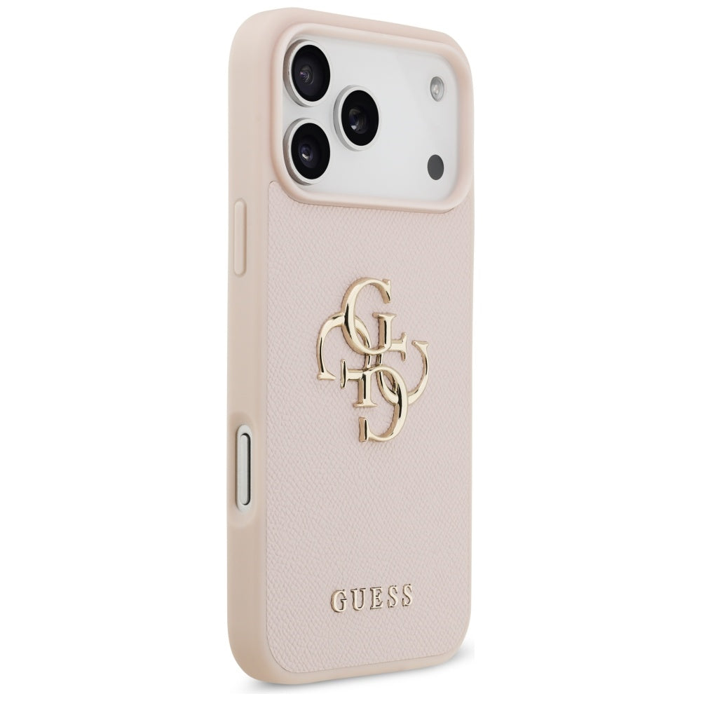 Futrola za Apple iPhone 17 Pro Max, Guess, 4G Grained Big and Classic Logo, Roze