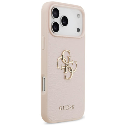 Futrola za Apple iPhone 17 Pro Max, Guess, 4G Grained Big and Classic Logo, Roze